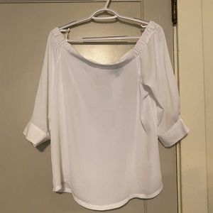 Banana republic white off the shoulder blouse